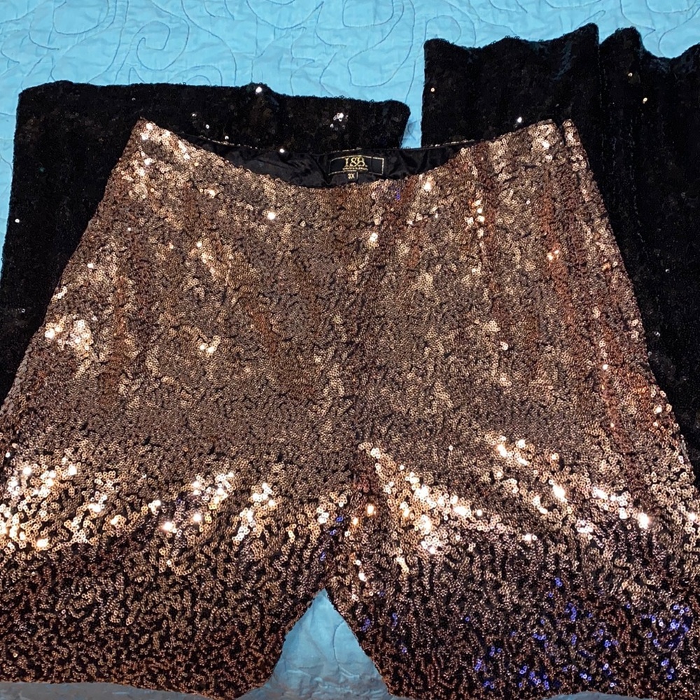 L & B Sequin bell bottoms size 3xl